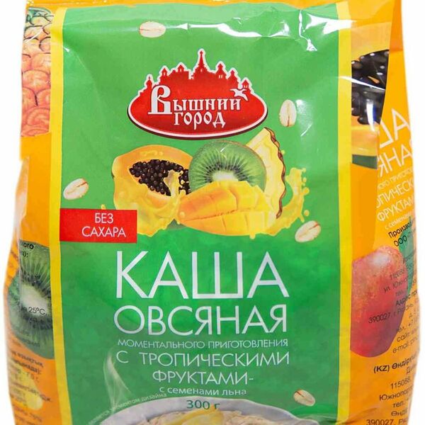 Каша овсяная Вышний город с тропическими фруктами