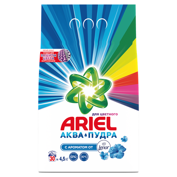 Стиральный порошок для цветного белья ARIEL с ароматом от Lenor, автомат