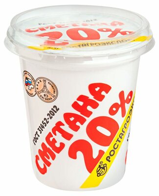 Сметана Ростагроэкспорт 20% 320 г