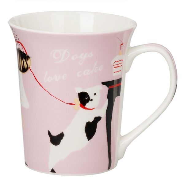 Кружка Собаки, 330 мл, керамика, розовый