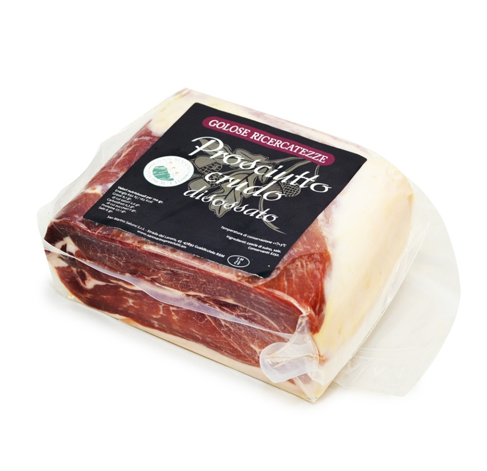 

Окорок сыровяленый San Marino Salumi Prosciutto Crudo Del Titano выдержанный без кости . нат.форма Сан-Марино