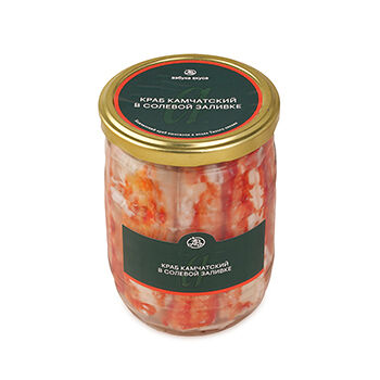 Консервы из мяса камчатского краба в солевой заливке, «Азбука вкуса», 500 г, Россия