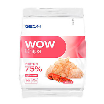 Чипсы протеиновые безуглеводные Geon Вареные раки (75% белка, без глютена) 30 г, Россия