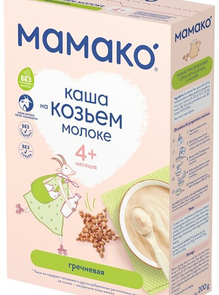 Каша Мамако Гречневая на козьем молоке с 4 месяцев 200г