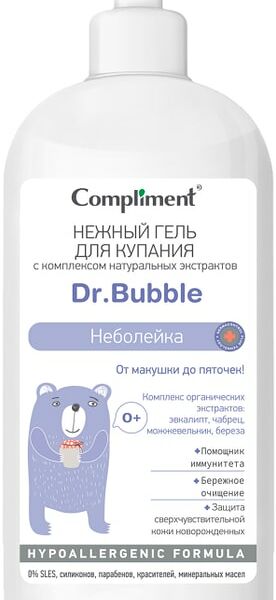 Гель для купания детский Compliment Dr. Bubble Неболейка 400мл