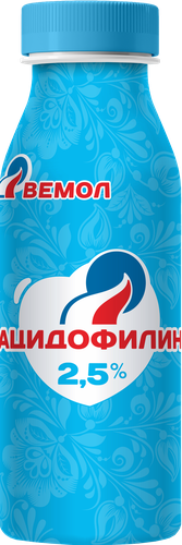 

Ацидофилин Вемол 2.5%, без змж, 290 г