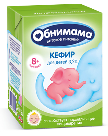 

Кефир детский Обнимама с 8 месяцев 3.2% 200 мл