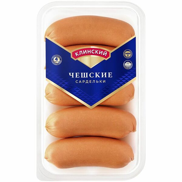 Сардельки варёные Клинский МК Чешские категории Б