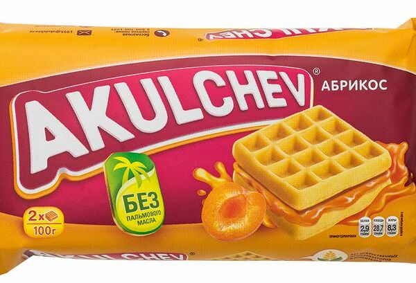 Вафли Акульчев Венские с абрикосом