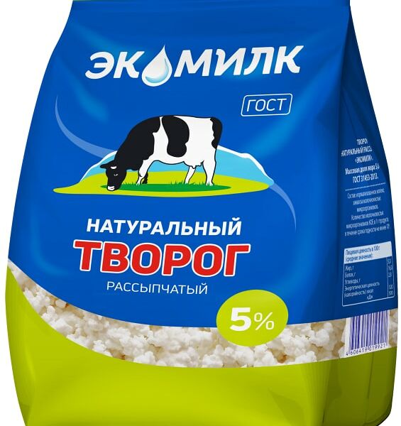 Творог Экомилк рассыпчатый 5% 350г