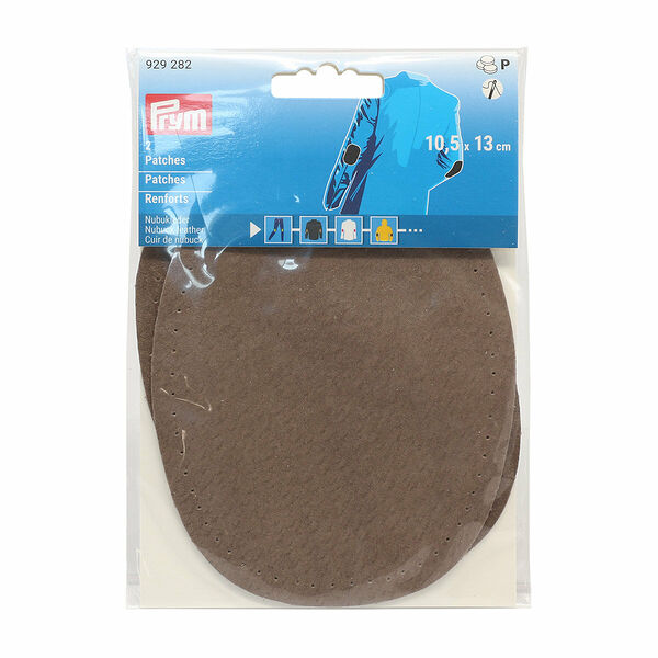 929282 Заплатки нубyк, пришивные, 10,5х13см, коричневый, Prym