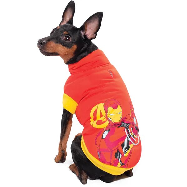 Попона для собак зимняя Marvel Железный человек 20см XS красный (унисекс)