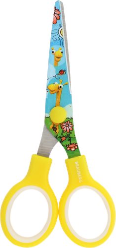 

Ножницы Brauberg Kid Series Смайлики, 130мм закругленные, желто-белые, Арт. 232274