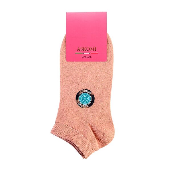 Носки женские ASKOMI Casual AG-5400 цвет розовый р.23 (36-38), 70% хлопок, 16% полиамид, 9% полиэстер, ASKOMI 5% лайкра Россия