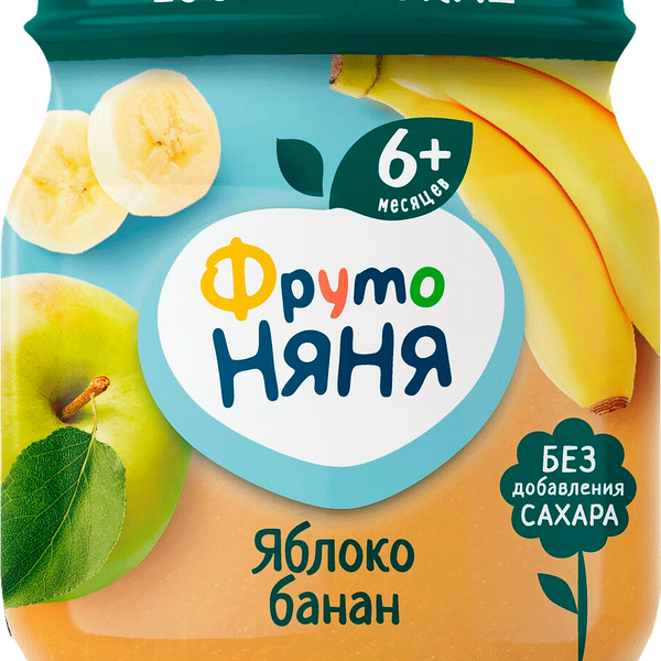 Пюре Фрутоняня Яблоко и банан с 6 месяцев