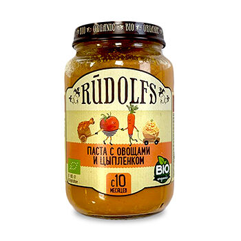 Паста Rudolfs с овощами и цыплёнком стерилизованная