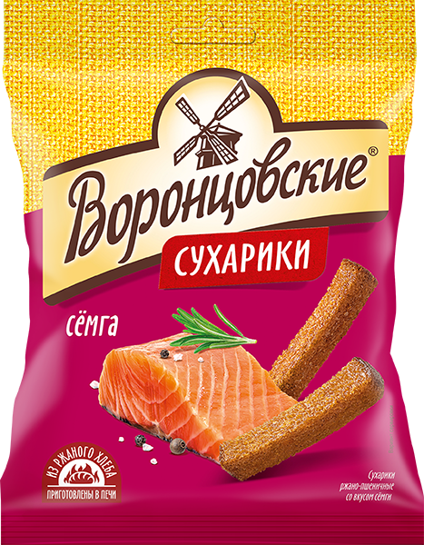 

Сухарики Воронцовские Семга, 120г