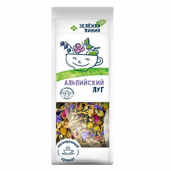 Напиток чайный альпийский луг Зелёная Линия, 80г