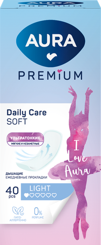 

Прокладки ежедневные Aura Premium light ультратонкие 40 шт.