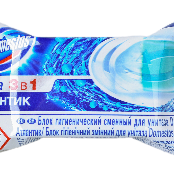 Туалетный блок сменный Domestos Сила 3 в 1 Атлантик