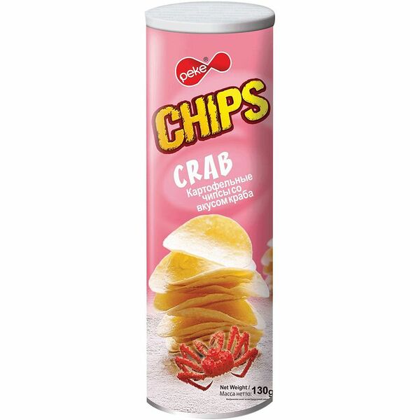 Чипсы картофельные Peke со вкусом краба, 130г