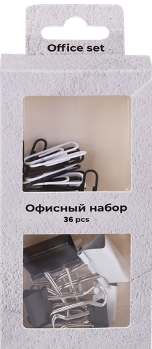 

Набор скрепок и зажимов Stone, зажимы для бумаги – 36шт, скрепки 28мм – 30шт, Арт. MF521557