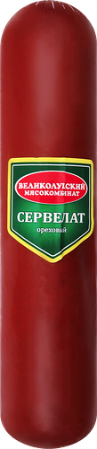 Колбаса варено-копченая Великолукский мясокомбинат Сервелат Ореховый, вес