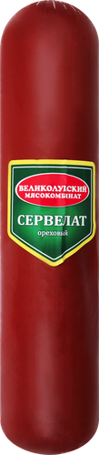 

Колбаса варено-копченая Великолукский мясокомбинат Сервелат Ореховый, вес
