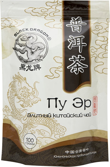 

Чай чёрный Black Dragon Пуэр элитный китайский 100 г
