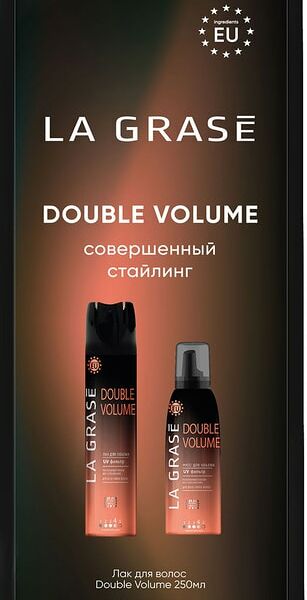 Подарочный набор La Grase Double Volume Лак для волос 250мл + Мусс для волос 150мл