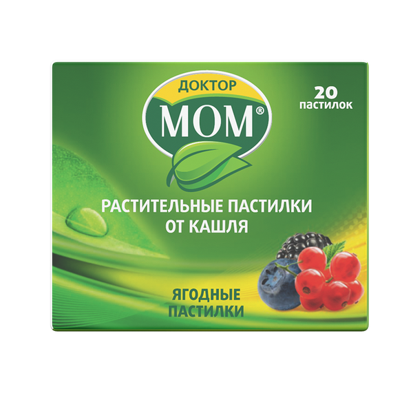 Доктор Мом пастилки со ягодным вкусом, 20 штук