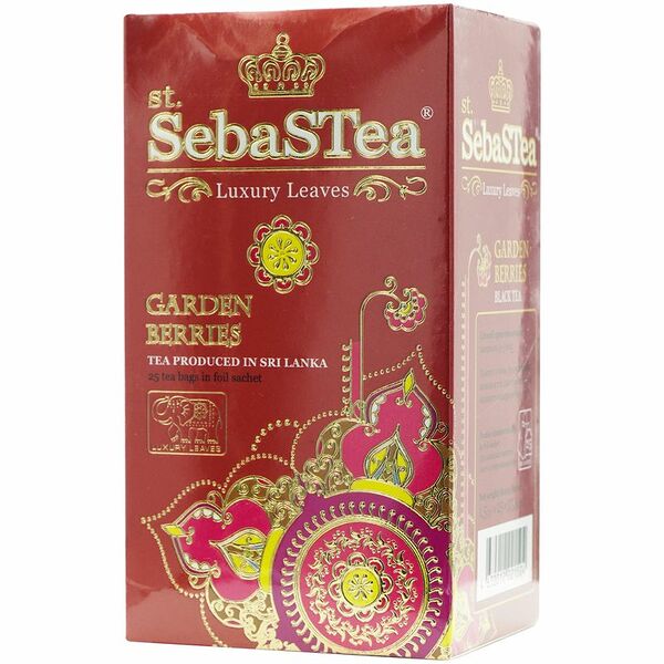 Чай SebasTea Garden Berries чёрный байховый ароматизированный мелколистовой, 25х1.5г