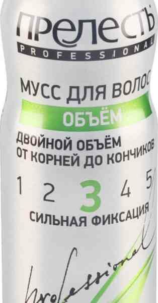 Мусс для укладки волос ПРЕЛЕСТЬ Professional Объем Сильная фиксация