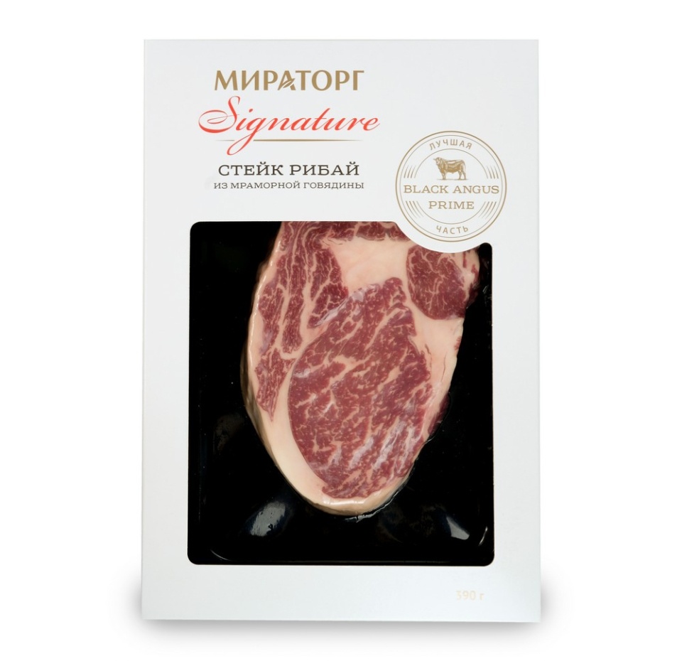 

Стейк Рибай из мраморной говядины Signature Мираторг, 390 г