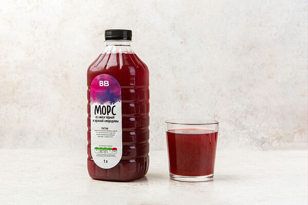 Морс из смеси черной и красной смородины