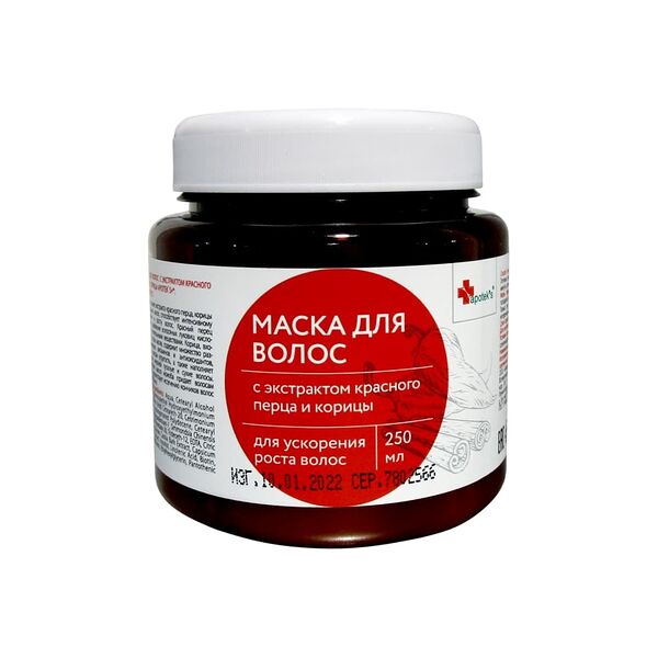 Маска для волос Apoteks с экстрактом красного перца и корицы для роста волос, 250 мл