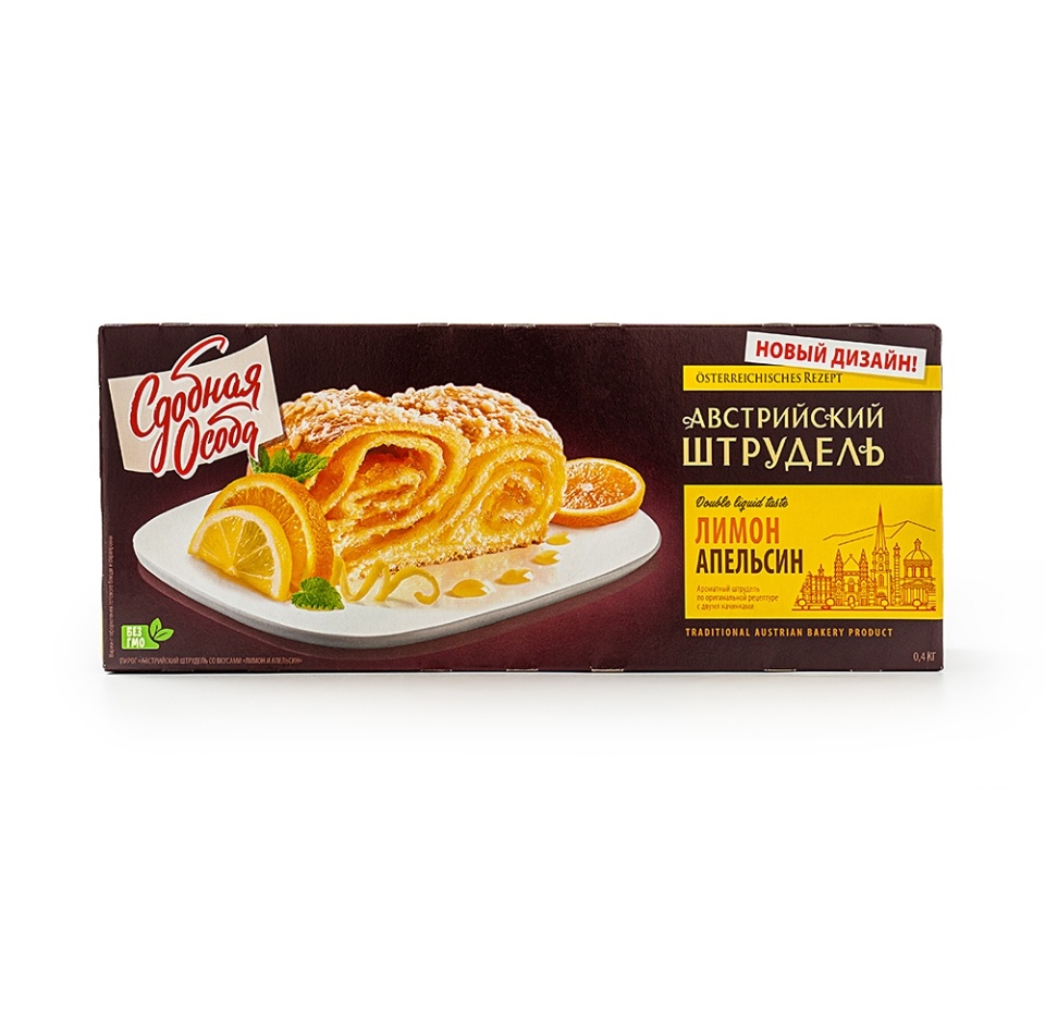 

Штрудель Австрийский Сдобная особа Лимон-апельсин 400 г