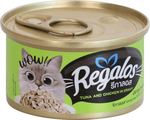 Консервы REGALOS для кошек тунец и курица в соусе 80г