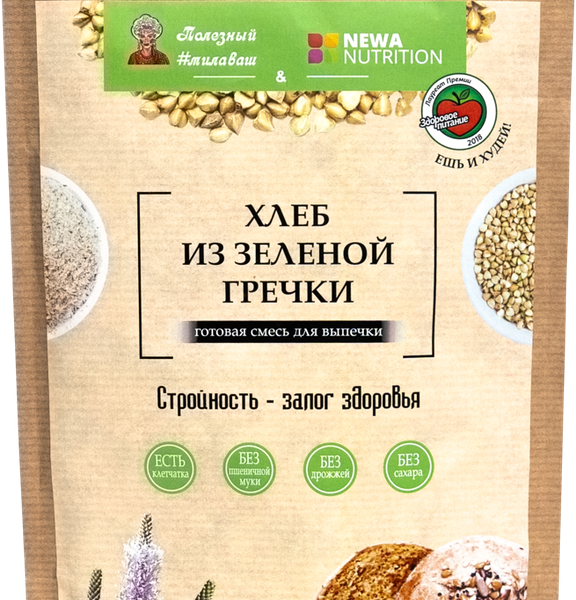 Смесь для выпечки хлеба из зеленой гречки Newa Nutrition