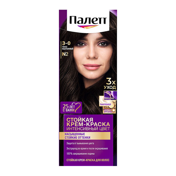 Краска для волос Palette N2 Темно-каштановый