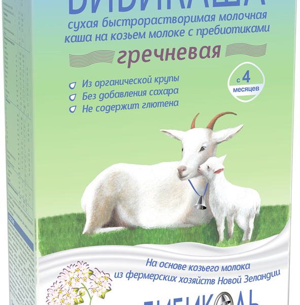 Каша гречневая Бибикаша на козьем молоке с пребиотиками