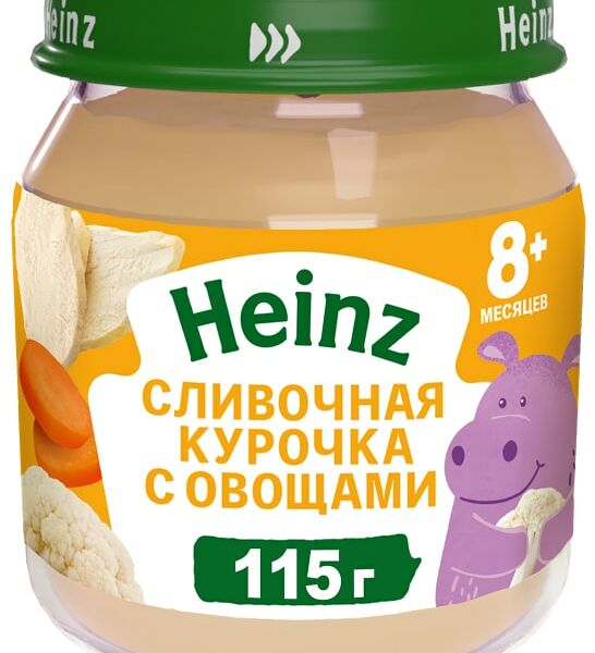 Пюре Heinz Сливочная курочка с овощами с 8 месяцев 115г