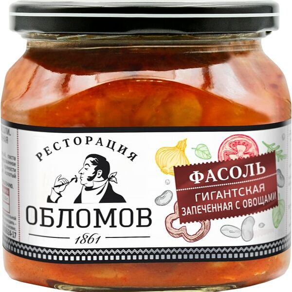 Фасоль Ресторация Обломов Гигантская запеченная с овощами 430г