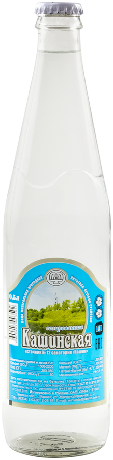 

Вода минеральная ЭРА Кашинская лечебно-столовая газированная 500 мл