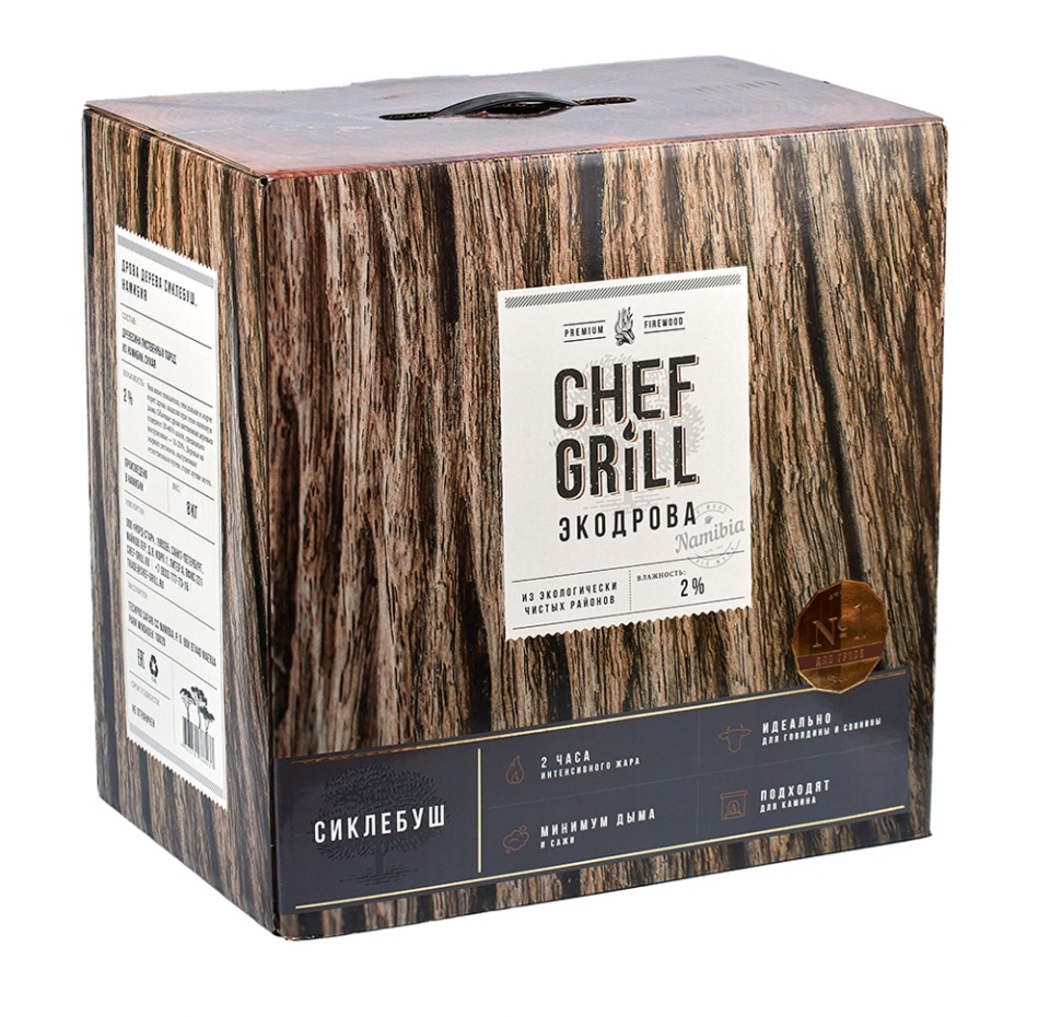 

Дрова из дерева сиклебуш из Намибии, Chef Grill, 8 кг, Россия