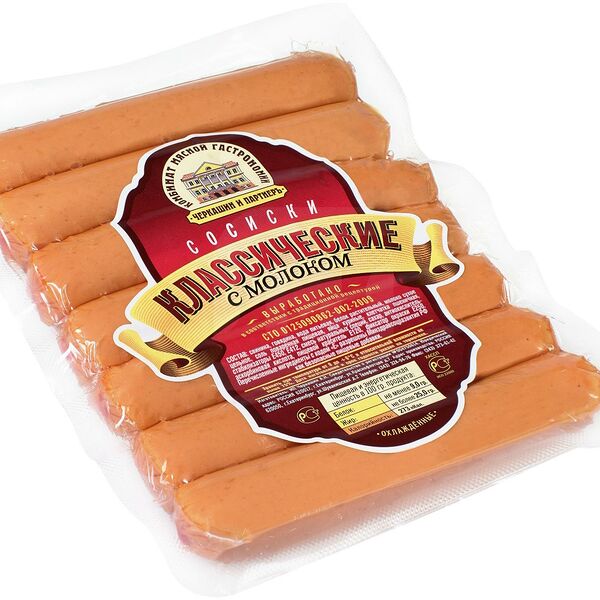 Сосиски Черкашин Классические с молоком 400г