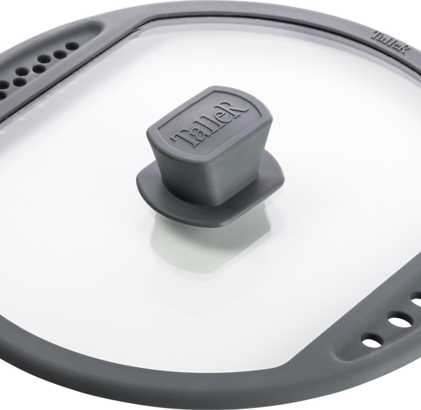 Крышка с силиконовым ободом TALLER 24см отверстия для слива жидкости Арт. TR-8011/TR-38011