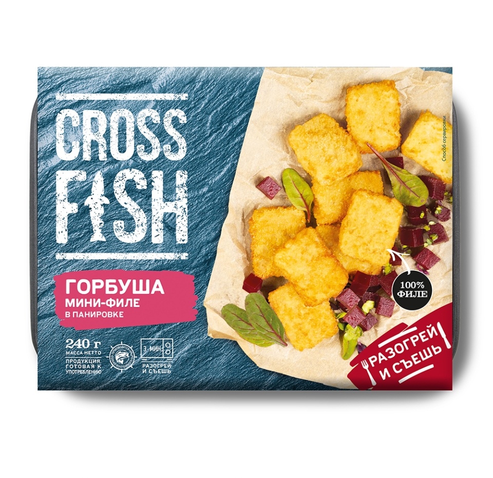 

Горбуша Cross Fish мини-филе в панировке 240 г
