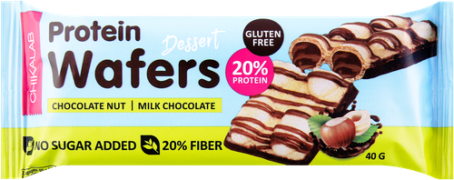 

Батончик вафельный Chikalab Protein Wafers шоколадно-ореховый десерт 40 г