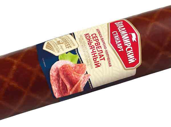 Сервелат варёно-копчёный Владимирский стандарт Коньячный